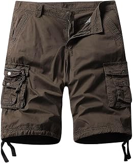 Bermudas De Trabajo Hombre - Pantalones Cortos Casuales De Color SóLido para Exteriores con Bolsillo Y Corte Holgado para Hombre 7 Pantalones De Bolsillos Hombre