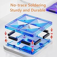 Vista 3 de Azulejos magnéticos, bloque magnético, juego de construcción magnética, construcción 3D magnética reflectante de diamante transparente, juguetes