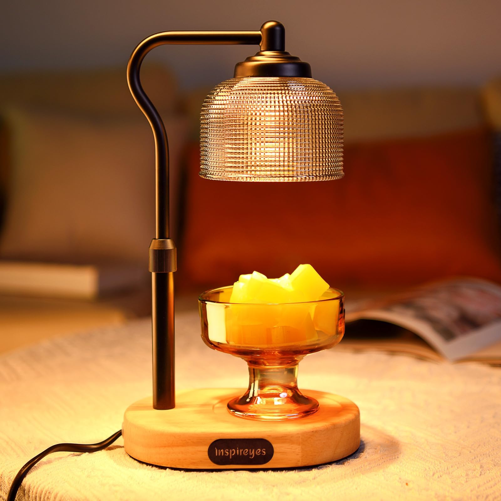 Inspireyes Candle Warmer Lamp UK Plug, Height Adjustable Electric