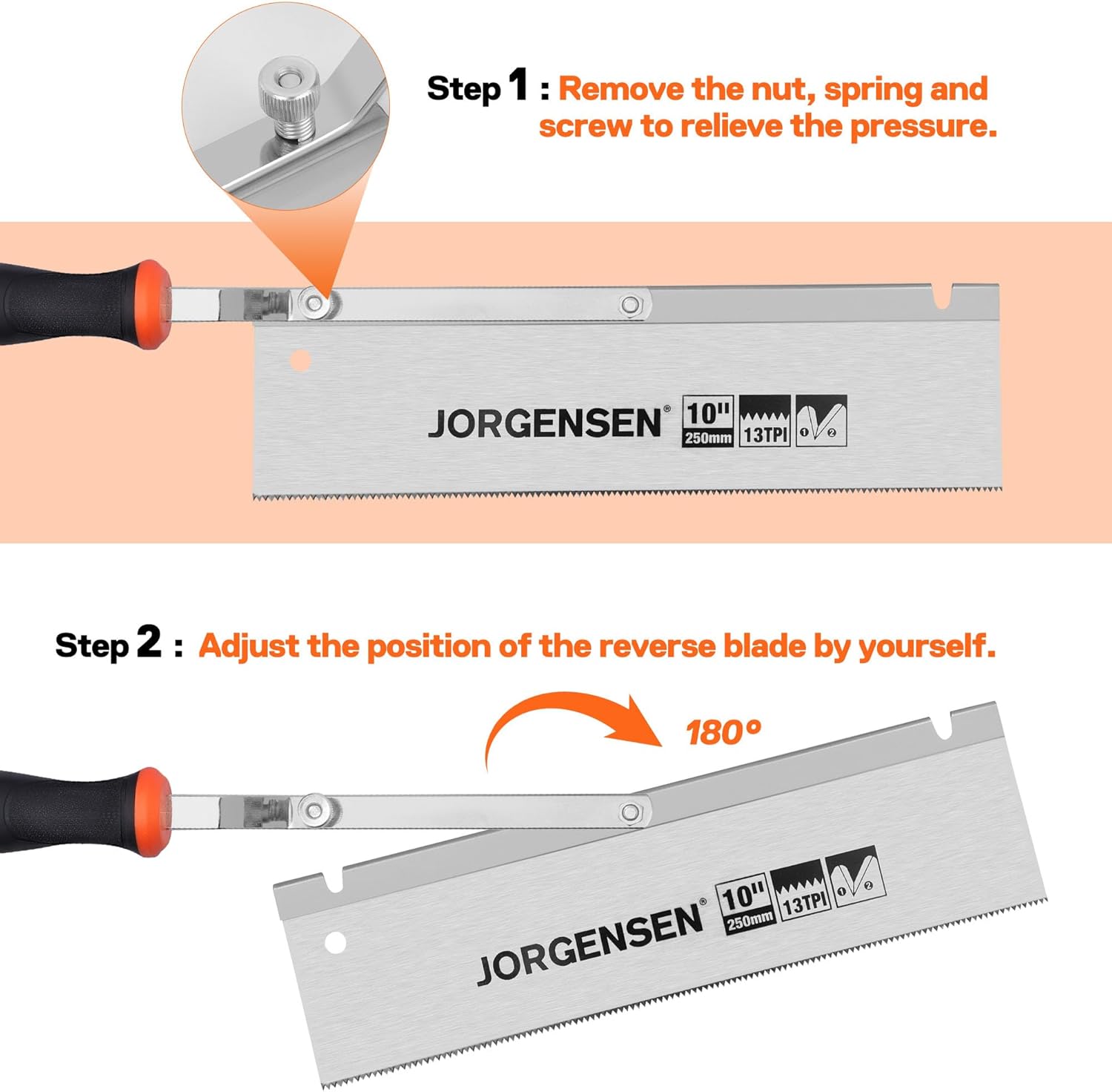 JORGENSEN 10" Dovetail Reversible Saw & JORGENSEN 20 Inch Pro Hand Saw
