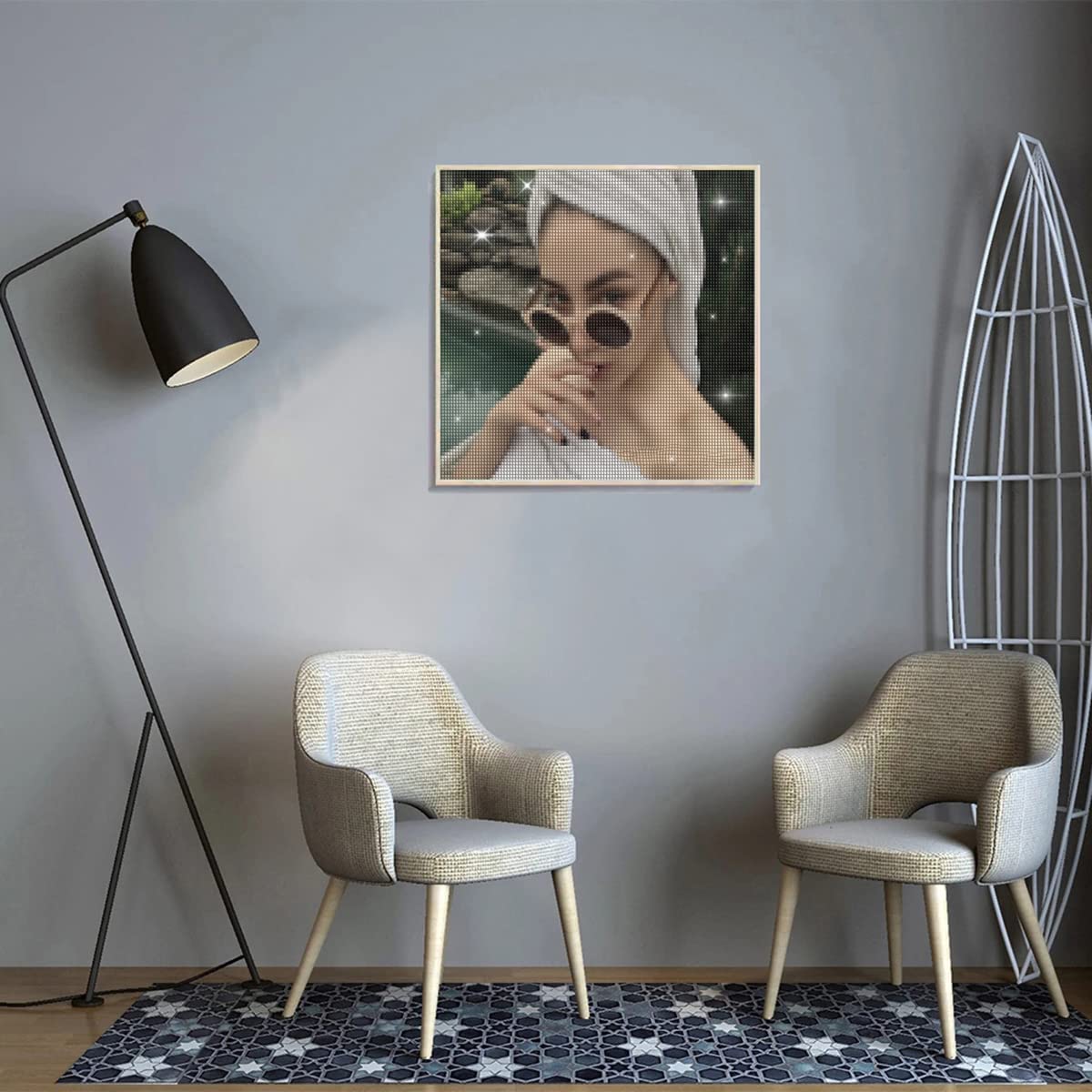 Diamond Painting Photo Customized,Diamond Painting Complete Sewing Kit Mosaic Kit Custom Large Size,5D Beads Drawing Kit Customizable,80x80cm
