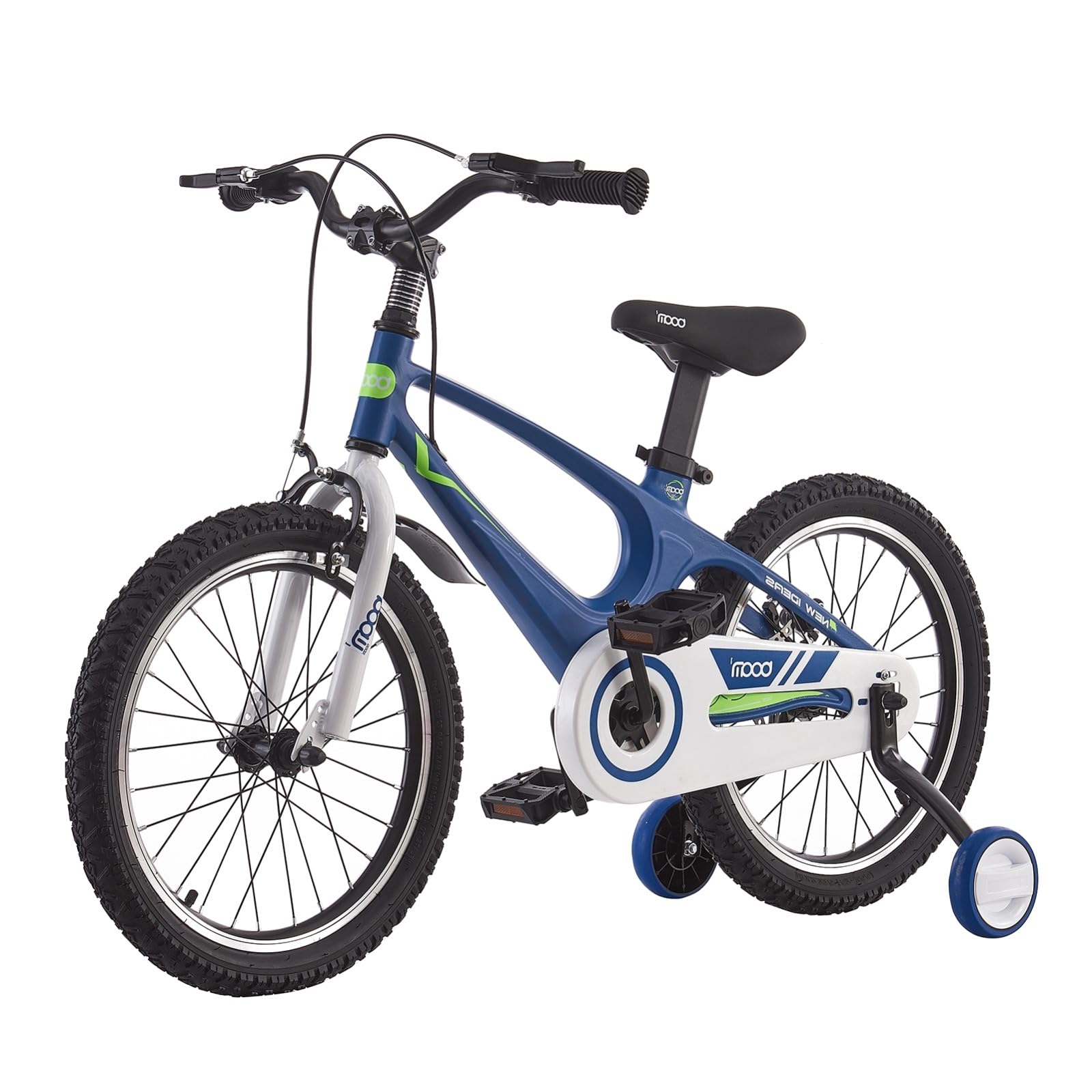 LSBIKE Kids Bike 14 16 18 Inch Magnesium Alloy Boys Girls Children Bicycle with Stabilizers Ages 2-9 Years Blue Pink Bicycle Double Brakes Training Wheel Freestyle Children Bike (16 inch Blue)