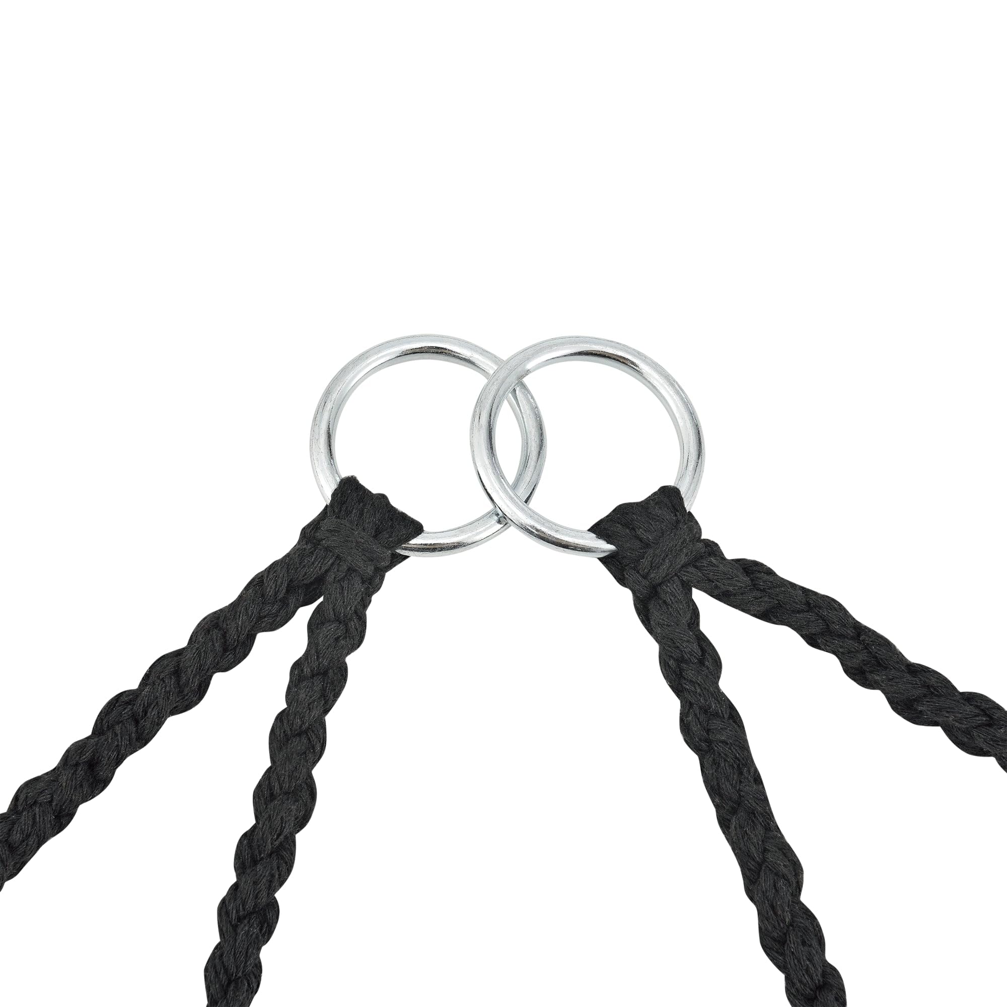 Amaca seduta Rotonda con Cuscino Sedia Sospesa diametro seduta 60 cm Nero 03_0006060