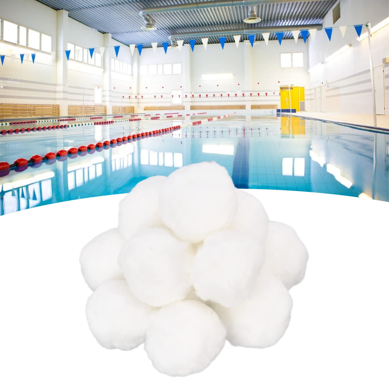 Polpette da Filtro per Piscina per Pompa da Filtro a Sabbia, 700 g di Sfere da Filtro da Filtro per la pulitura di Piscina Riutilizzabile Bianca