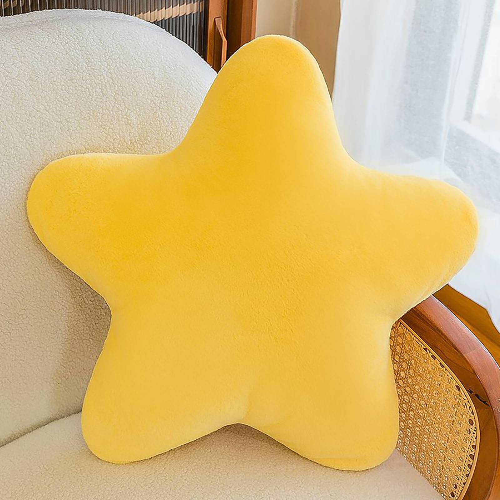 ANYEI Star Pillow - Skin-Friendly and Breathable Nap Pillow for Home, Office, and Car (Yellow, 15.7in(40cm))