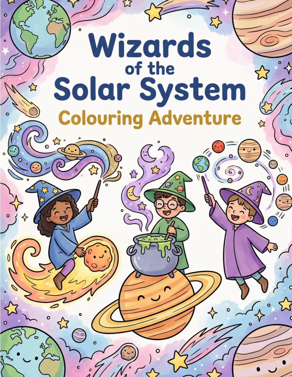Wizards of the Solar System Colouring Adventure