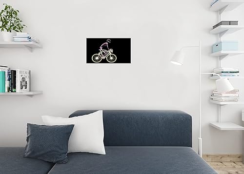 Miniatura 6 de Póster de 18 x 12 con diseño de esqueleto de montar a caballo de 10 velocidades.