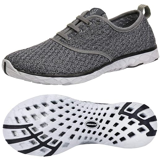 ALEADER Men's Stylish Quick Drying Water Shoes Gray 10 D(M) US