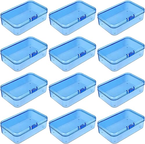 Miniatura 26 de Goodma 4 cajas rectangulares de plástico con tapas con bisagras para objetos pequeños y otros proyectos de manualidades