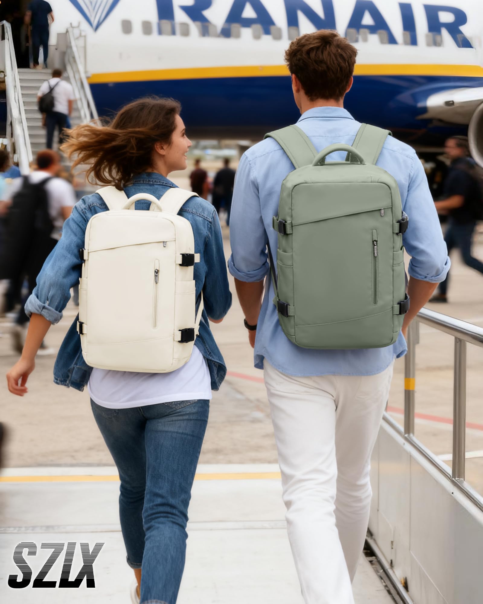 SZLX Zaino A Vuoto Bagaglio A Mano Donna, Zaino Airbag Con Sistema Di Vuoto Per Viaggi, Ryanair Viaggio Ruscksack Dimensione Cabina Con Pompa Impermeabile Uomo Valigia A Vuoto