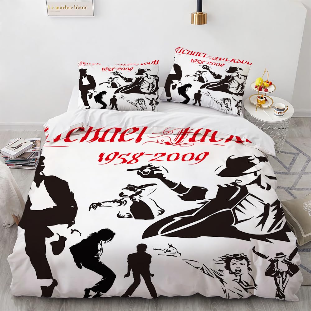 Shaari Duvet Cover Set Double 200 x 200cm Polyester 3 Piece Bedding Set with 2 Pillowcase Kids Quilt Cover Closure