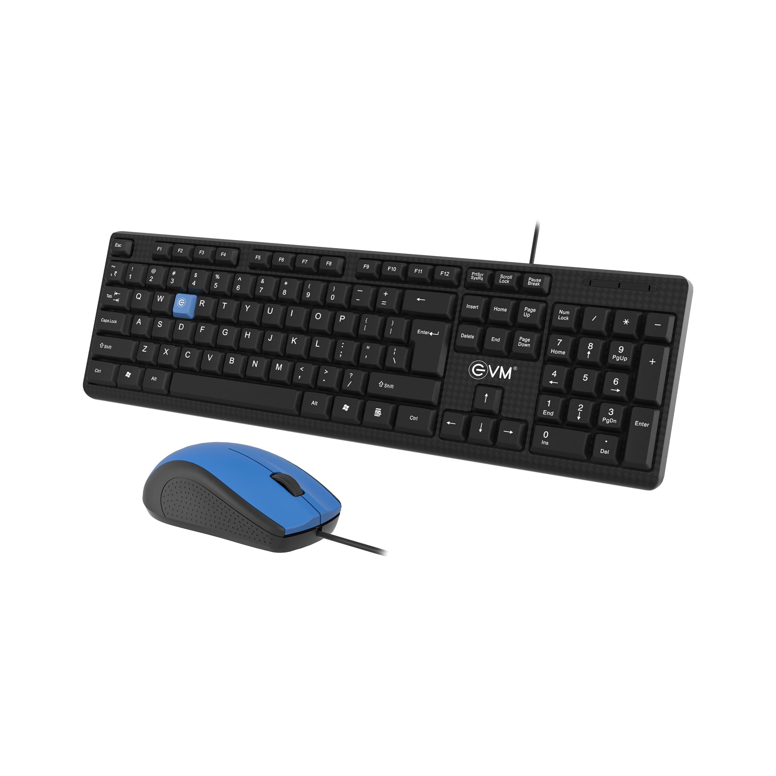 EVM Wired Keyboard and Mouse Combo - Ergonomic Design, Plug & Play, 1-Year Warranty (EVM-WDKM-513)-picture-12