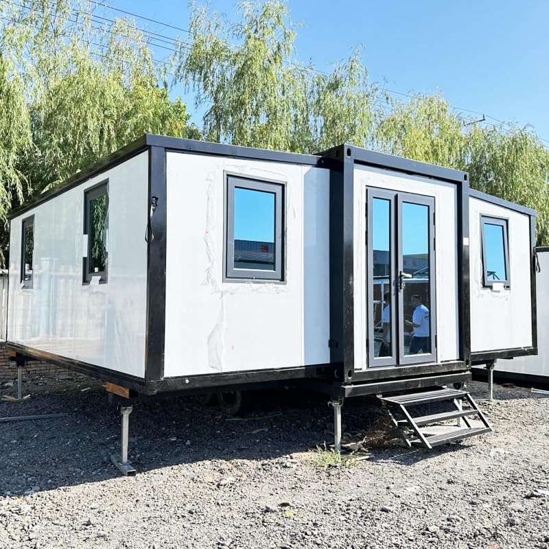 Luxury Prefab House Tiny Homes for Sale, Prefab Container House Portable Shed Container Homes to Live in for Adults with Full Equiped Bathroom and Kitchen