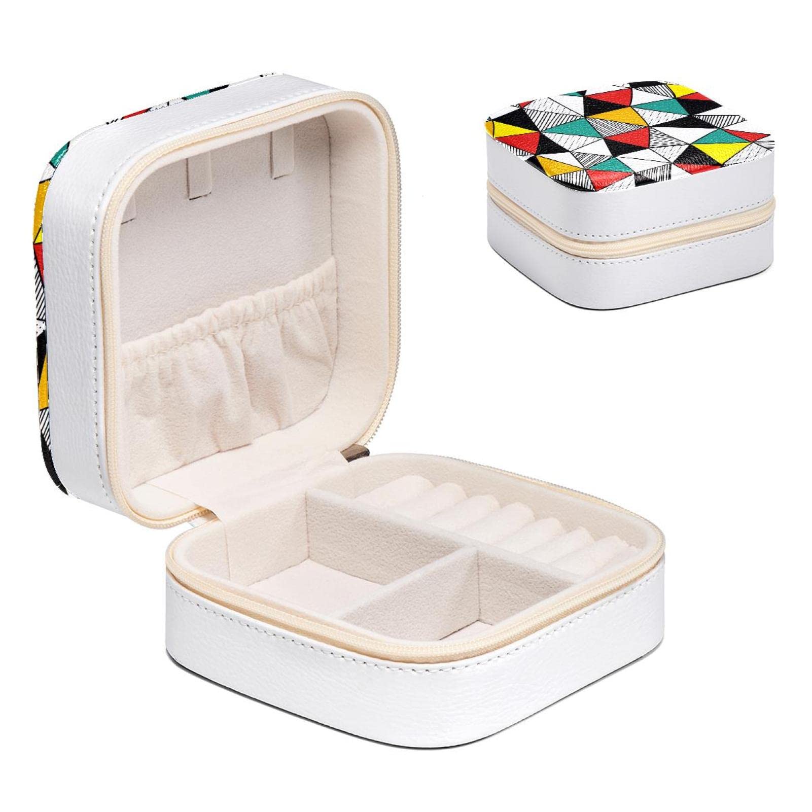 Boîte à bijoux originale géométrie des couleurs cadeau fille et femme