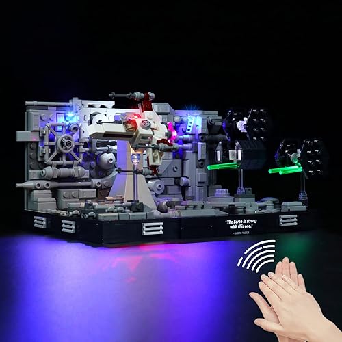Hilighting Kit de luz LED mejorado para Lego Star Wars Death Star Trench Run Diorama Juego de construcción, compatible con Lego 75329 (modelo no