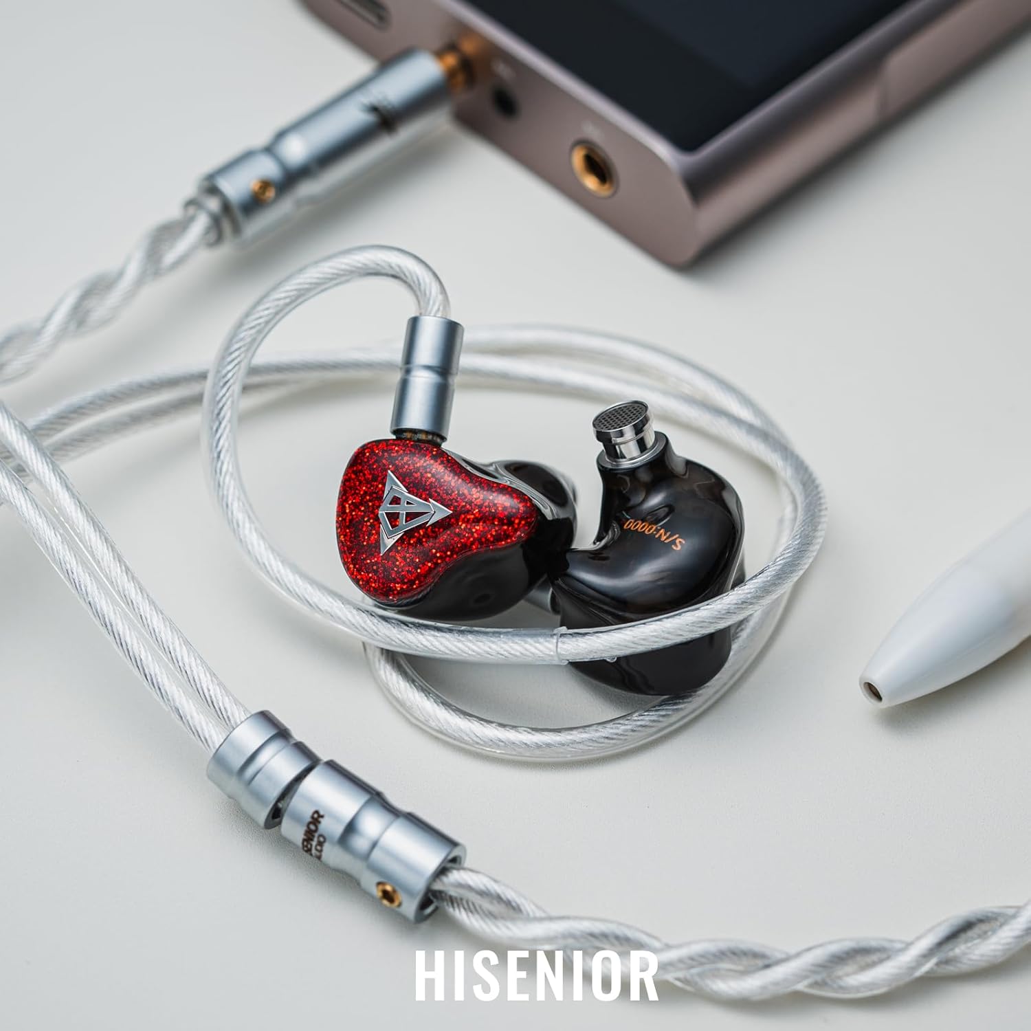 Hisenior Mega5EST Bass+ 1DD+2BA+2EST Tribrid Drivers in-Ear Monitor Earphones, Hybrid Driver IEM Headphones, HiFi Wired Earbuds with Harman Curve for Bass-Loving Audiophiles (Bass+)