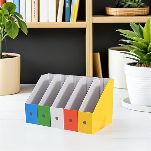 Miniatura 6 de PartyKindom File Organizer Rack with Independent Boxes Paper Book Stand for Students and Office Desktop Storage Practical Document Holder with for