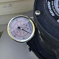 Vista 193 de MEASUREMAN - Manómetro hidráulico relleno de glicerina, totalmente de acero inoxidable, tamaño del dial de 2.5 pulgadas, montaje inferior NPT de 1/4