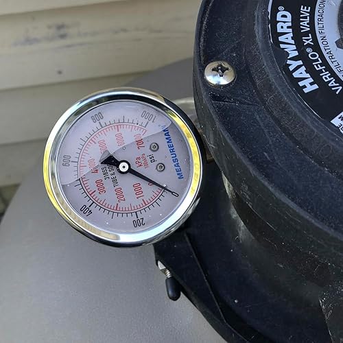 Miniatura 130 de MEASUREMAN - Manómetro relleno de líquido, tamaño del dial de 2.5 pulgadas, 0 a 200 psi/kPa, caja de acero inoxidable 304, montaje inferior NPT