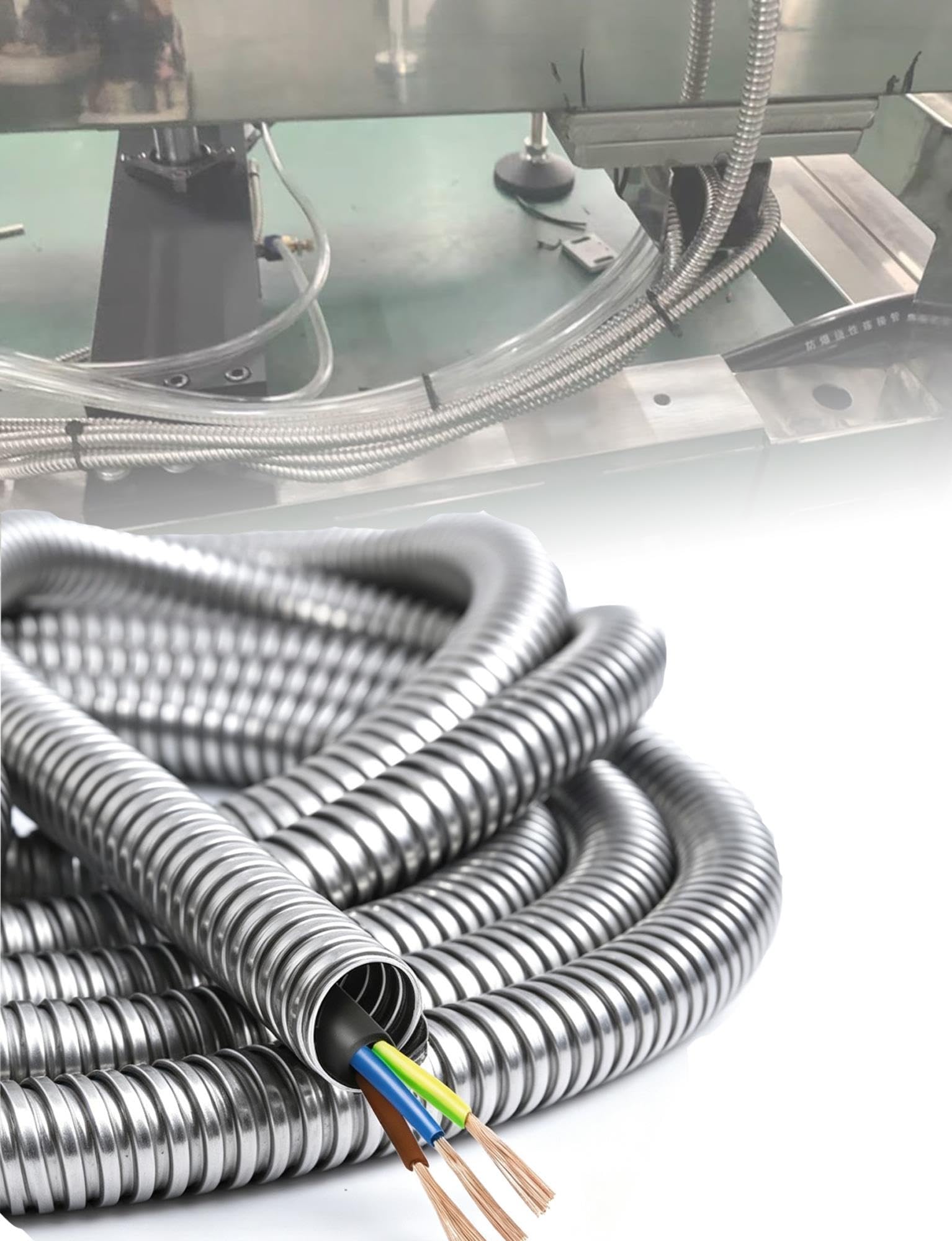 Tubo Flessibile Acciaio Inox 304 - Guaina Corrugata Anti-Morso Cavi