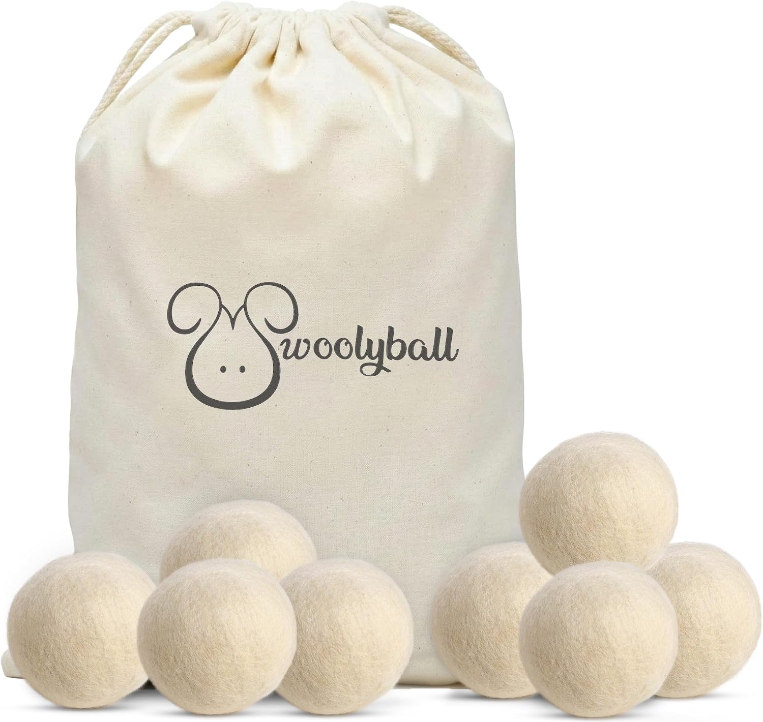 Turkish Wool Dryer Balls, Reusable Fabric Softener, 8-Pack