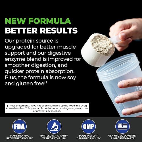 Miniatura 5 de POWERLIFE Tony Horton - Proteína vegetal en polvo de alto impacto con 3000 mg de HMB, a base de plantas, sin azúcar añadido, vegano, apto para dieta