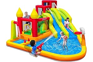 Inflatable Water Slide: Castle Bounce House with Slides