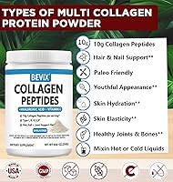 Vista 5 de Polvo de péptidos de colágeno avanzado I, II, III, V, X Sustituto, hidrólisis de colágeno, vitamina C y ácido hialurónico, para mejorar la piel