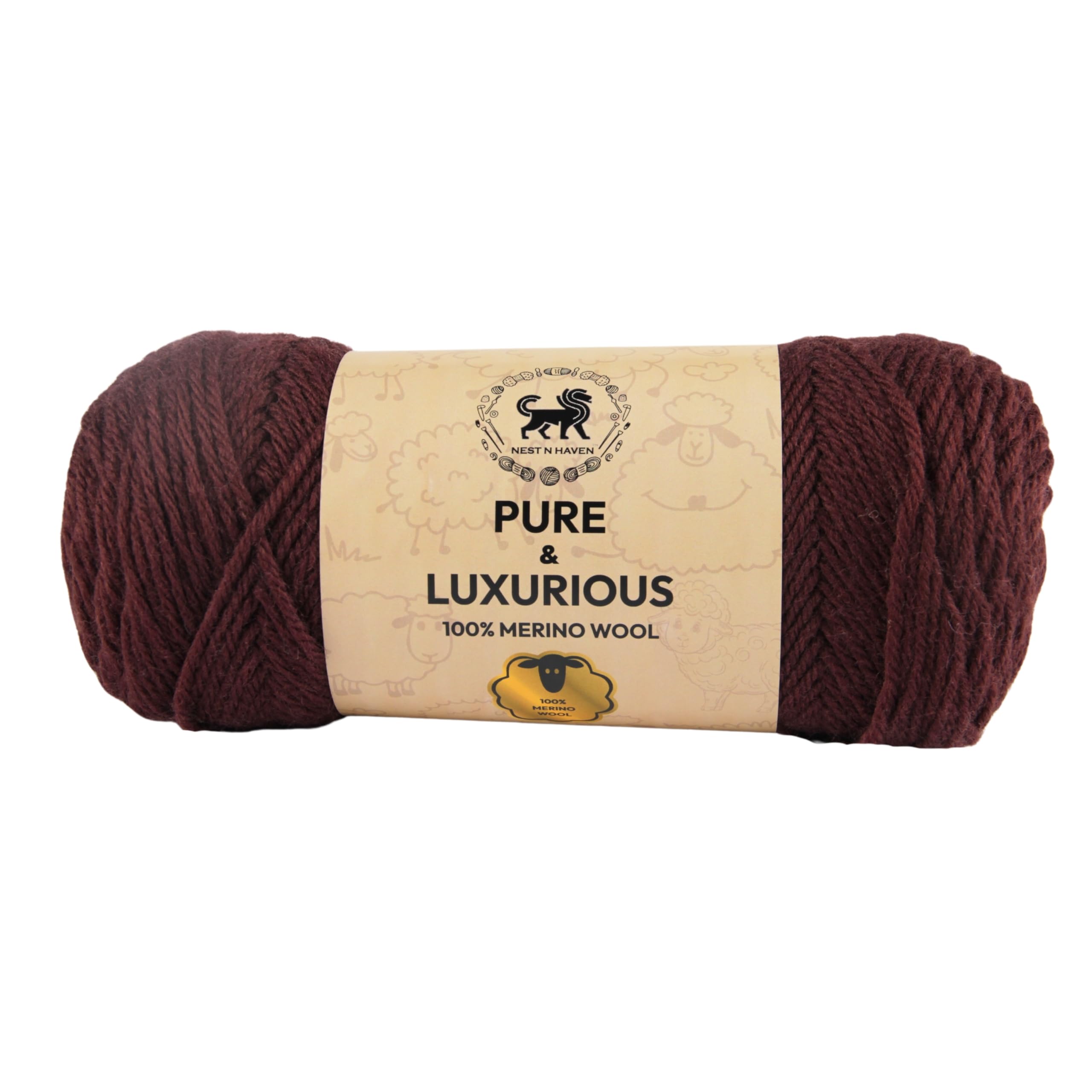NESTNHAVEN Pure and Luxurious 100% Merino Wool, (1 Ball /100 Grams