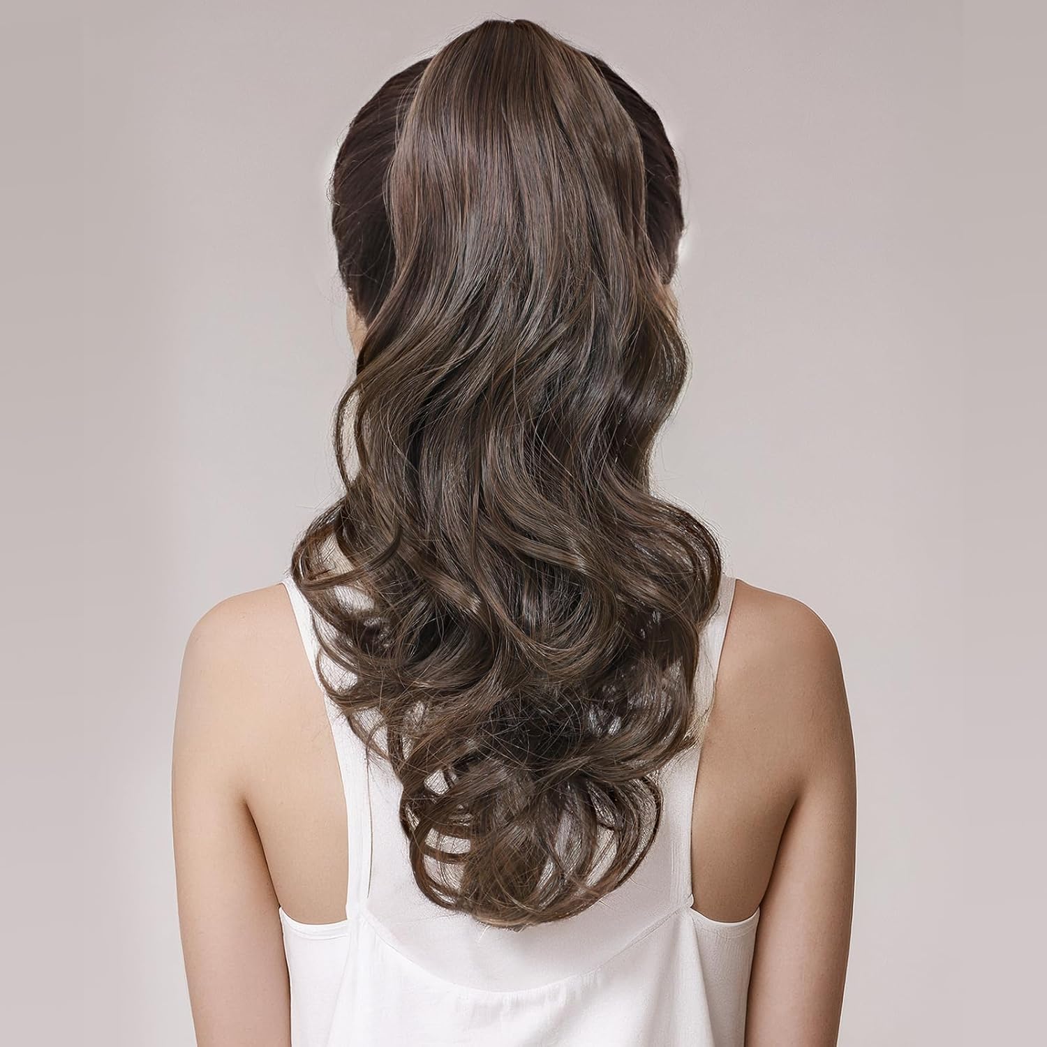 Ponytail Extension, 14 Inch Claw Clip in Ponytail Extension for women, Layered Wavy Hair Ponytail Extension, Soft Natural Looking Synthetic Hair Piece for Women (M2/30#, 14Inch)