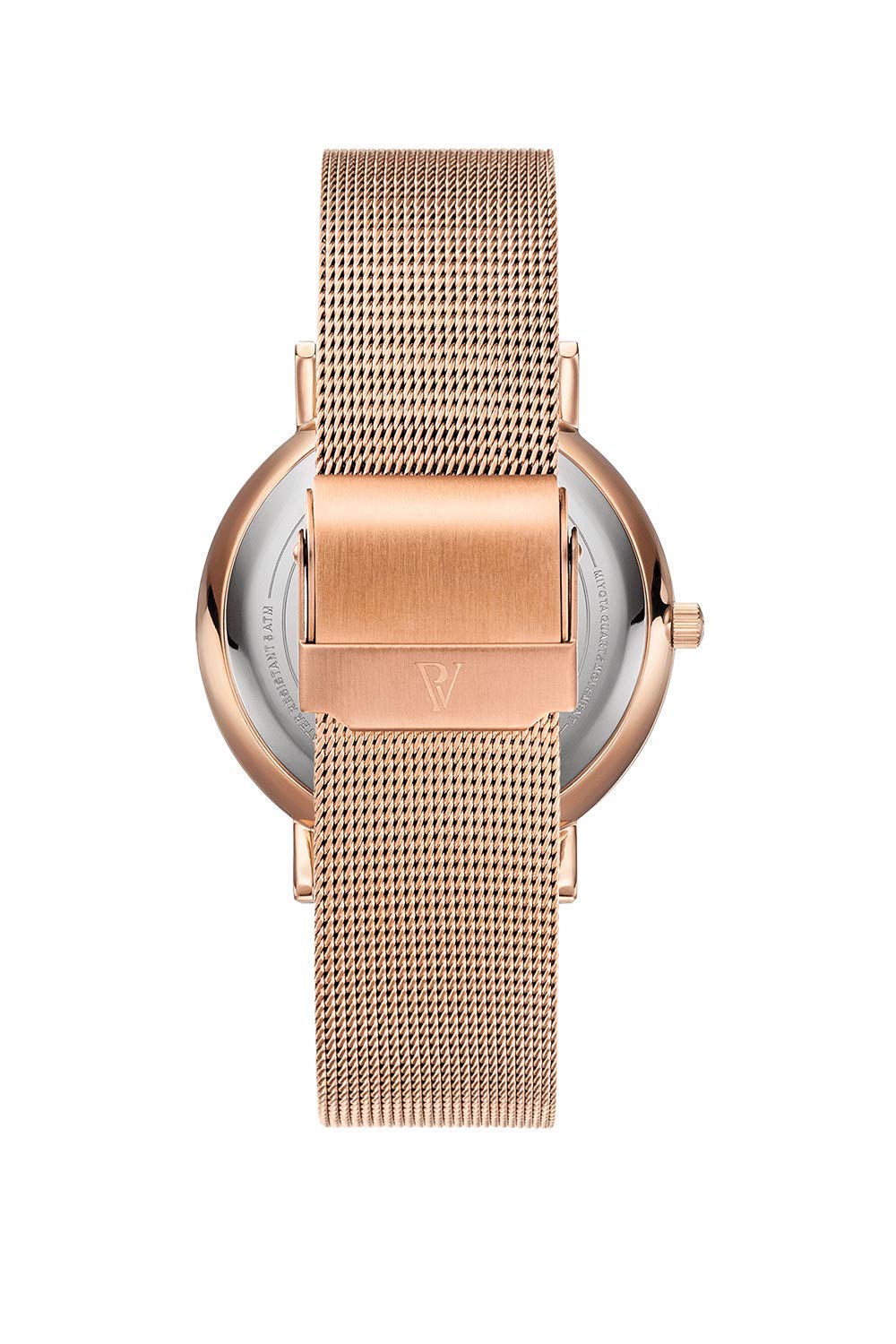 PAUL VALENTINE - Hochwertige Damenuhr in verschiedenen Größen und Farben - Armbanduhr mit stilvollem Metallic-Ziffernblatt, kratzfestes Glas, schmales Mesh-Armband
