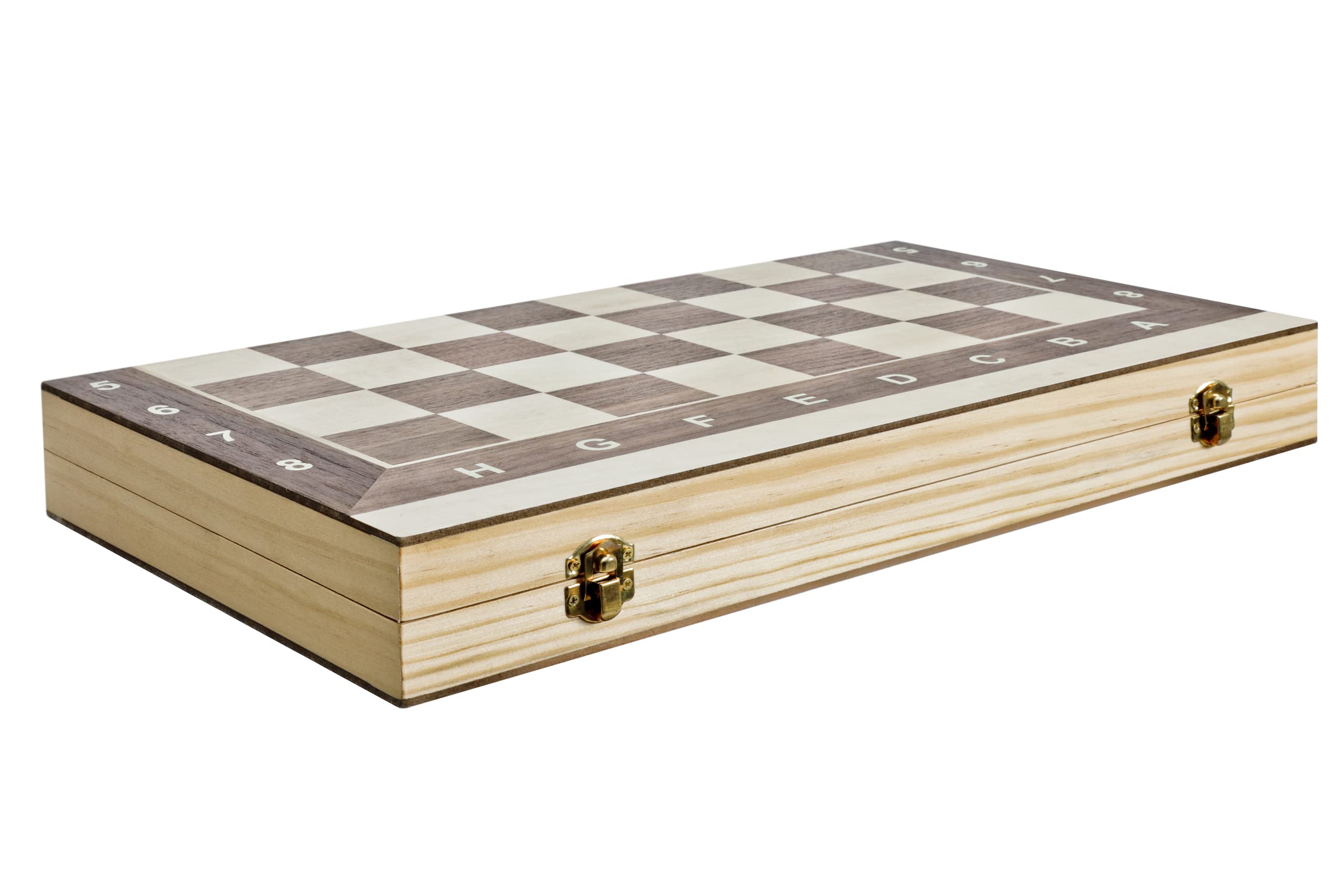 SQUARE - Gra 2-1 - Szachy drewniane Turniejowe nr 4 + Backgammon - 44 x 44 cm