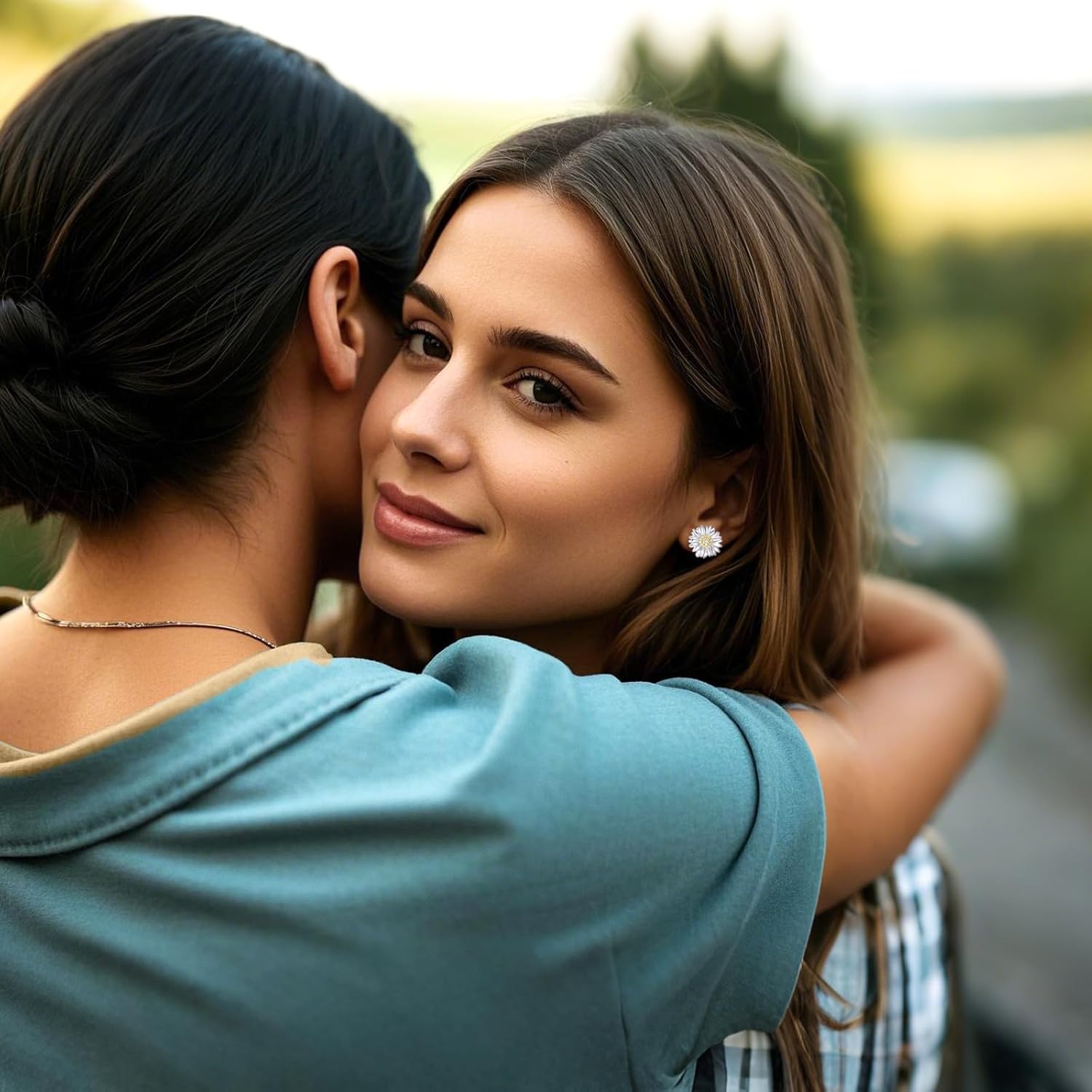 Sunflower/Daisy/Forget Me Not Earrings Sterling Silver Flower Earrings Christmas Jewelry Gifts for Women - Image 5