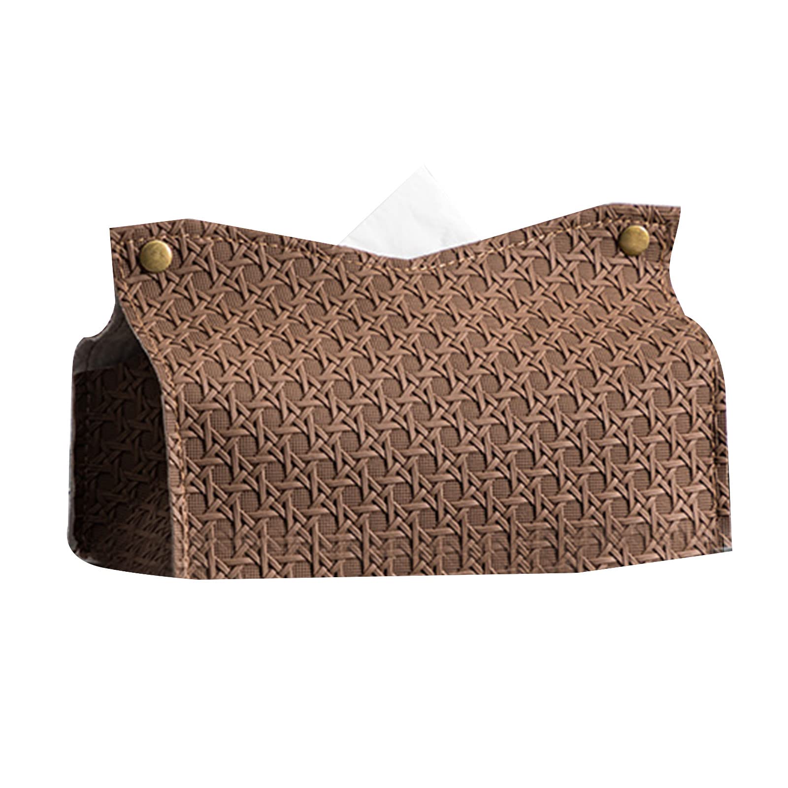 Tissue Box Cover Modern PU Leather Rectangular Tissue Box Holder for Bathroom Living-Room Desk Napkin-Storage Holders for Bathroom