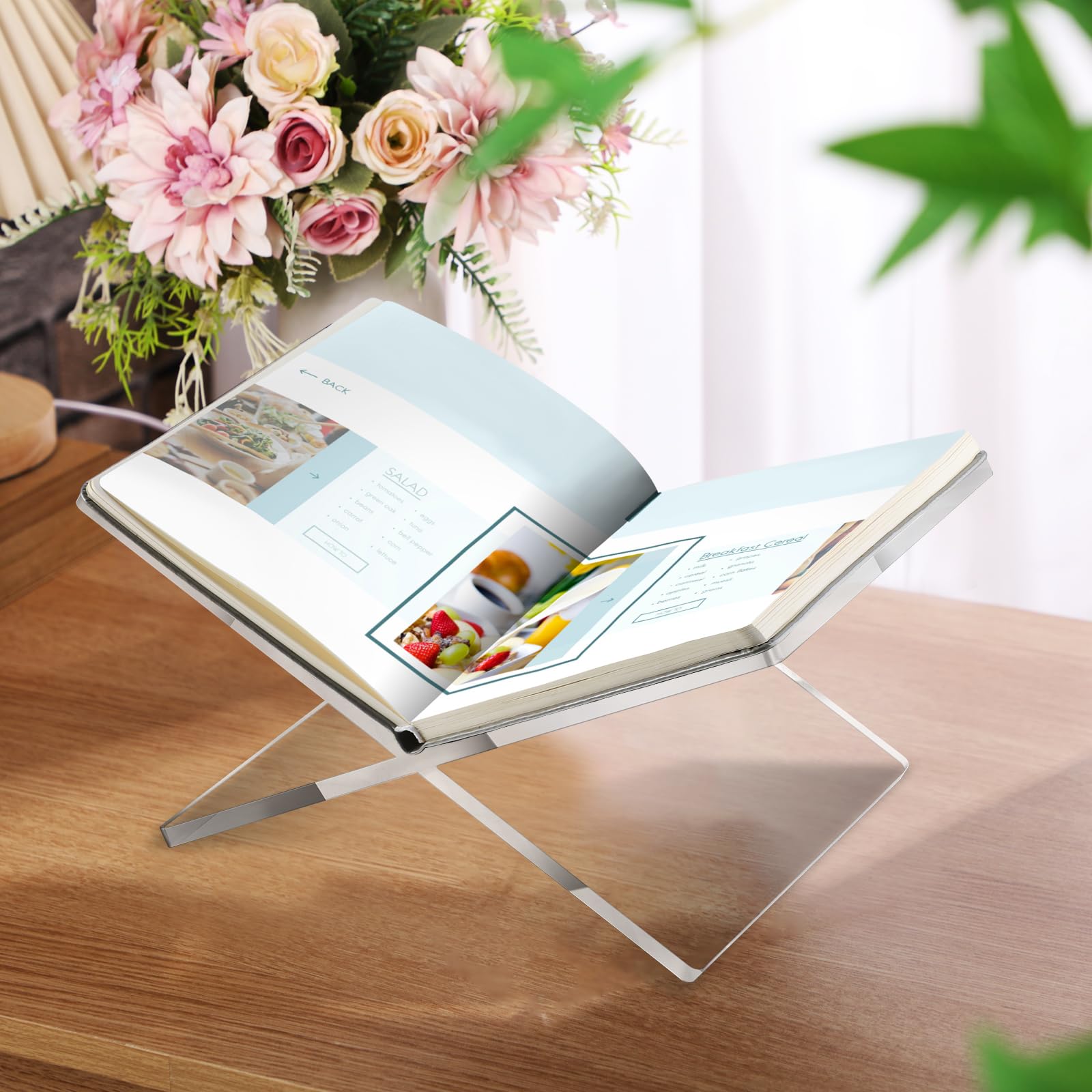 Adjustable Acrylic Book Stand Invoice Receipt Book Clear Acrylic Book ...
