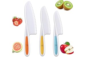3PCS Toddler Knife Set, Plastic Kids Knife Set: Empowering Young Chefs in Real Cooking