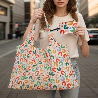 Foldable Reusable Shopping Bag Lightweight Collapsible Tote for Grocery Travel Outdoor Use Eco Friendly Portable Storage Bag
