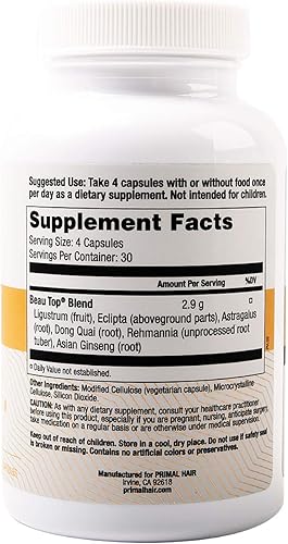 Miniatura 8 de PRIMAL HAIR  Tratamiento para el crecimiento del cabello y la pérdida de cabello suplemento para adelgazar el cabello fórmula patentada clínicamente