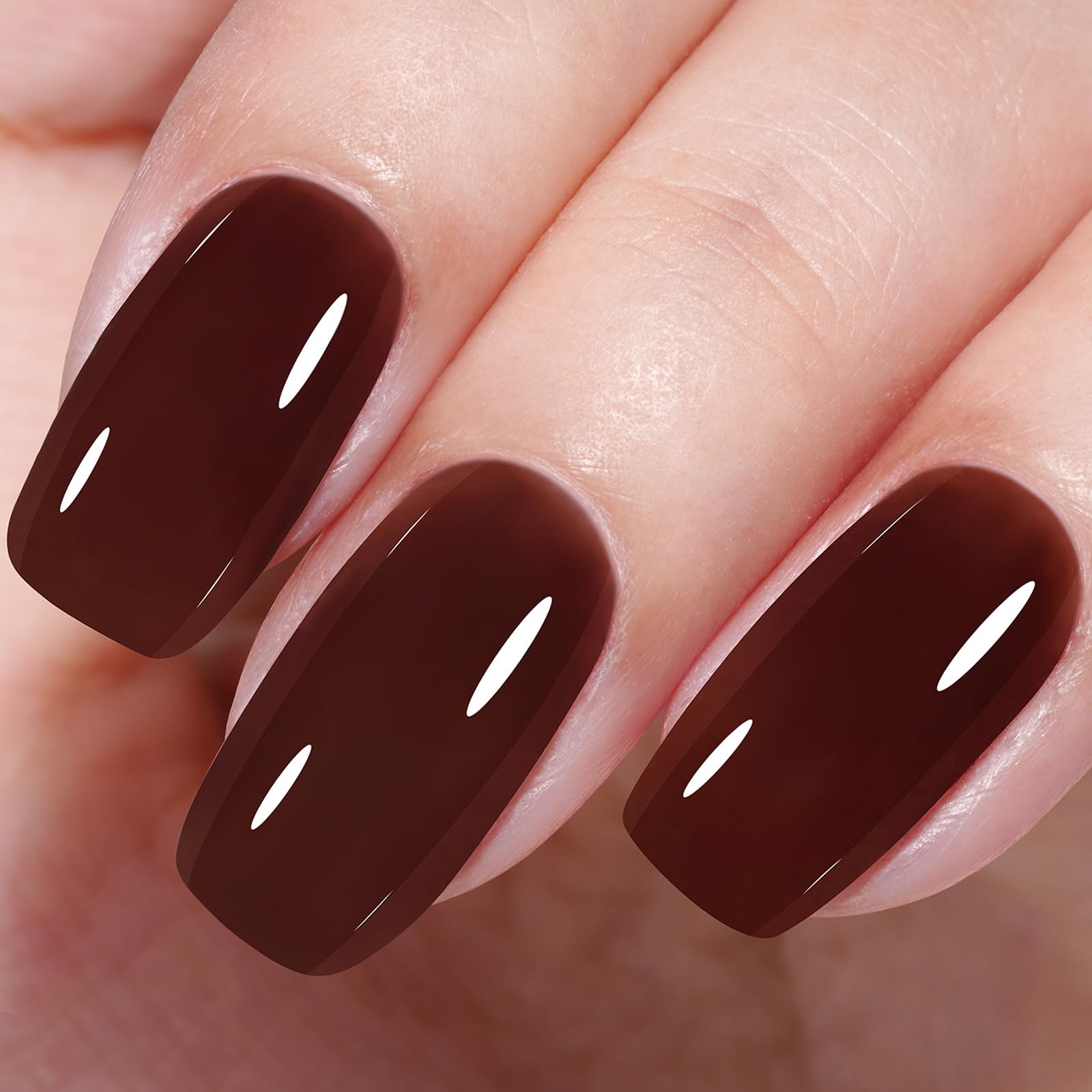 AILLSA Brown Jelly Gel Nail Polish Dark Cocoa Translucent Gel Polish Amber Color Fall Gel Polish Long Lasting Chocolate Coffee Nails Soak Off U V Gel for Nail Art at Home Valentine Gift 0.51 Oz GB131