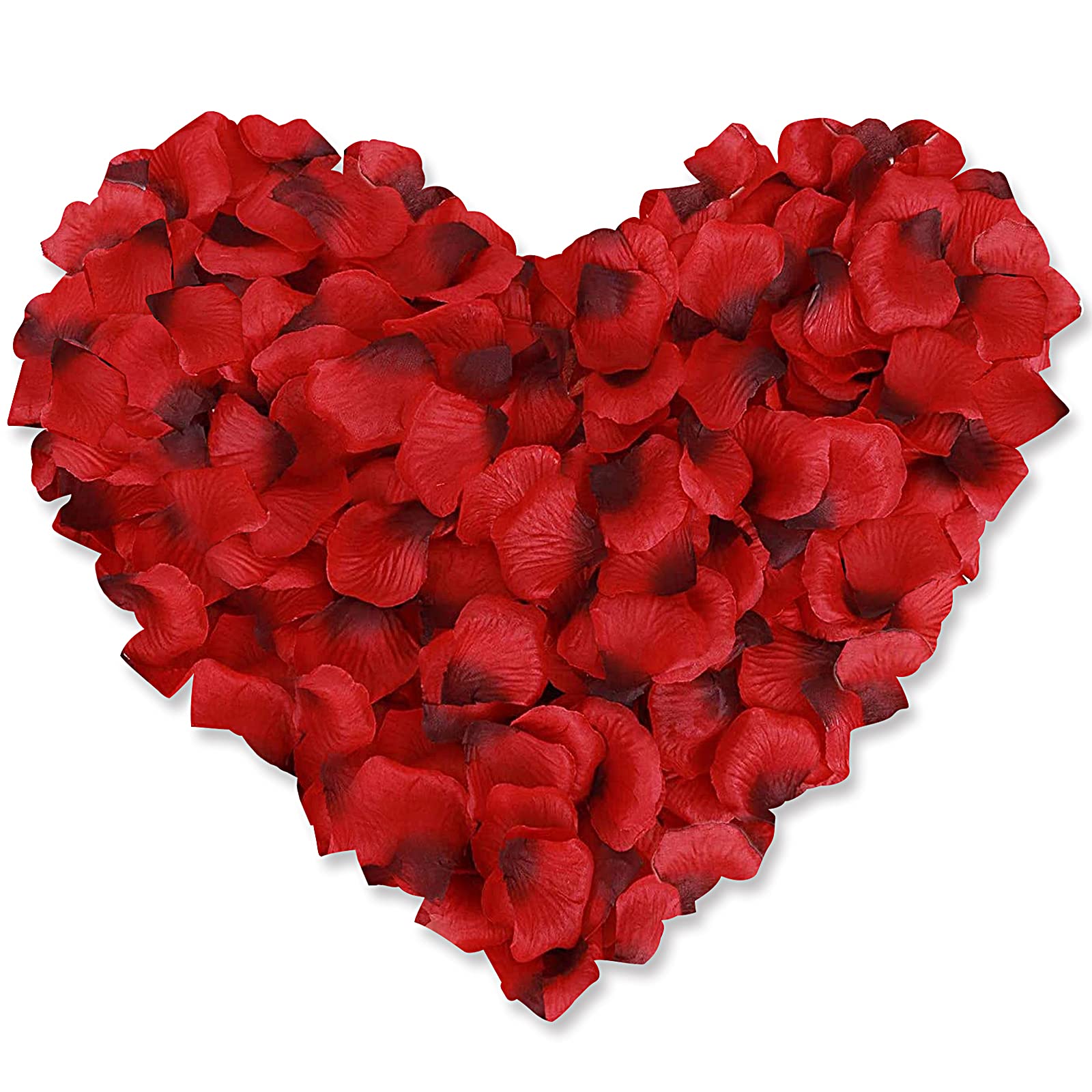 Neo LOONS 1000 Pcs Artificial Silk Rose Petals Decoration Wedding Party Color Dark Red & Burgundy