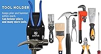 Vista 3 de Lautus Funda de alicates de nailon y soporte de martillo de lazo de acero resistente, portaherramientas negro
