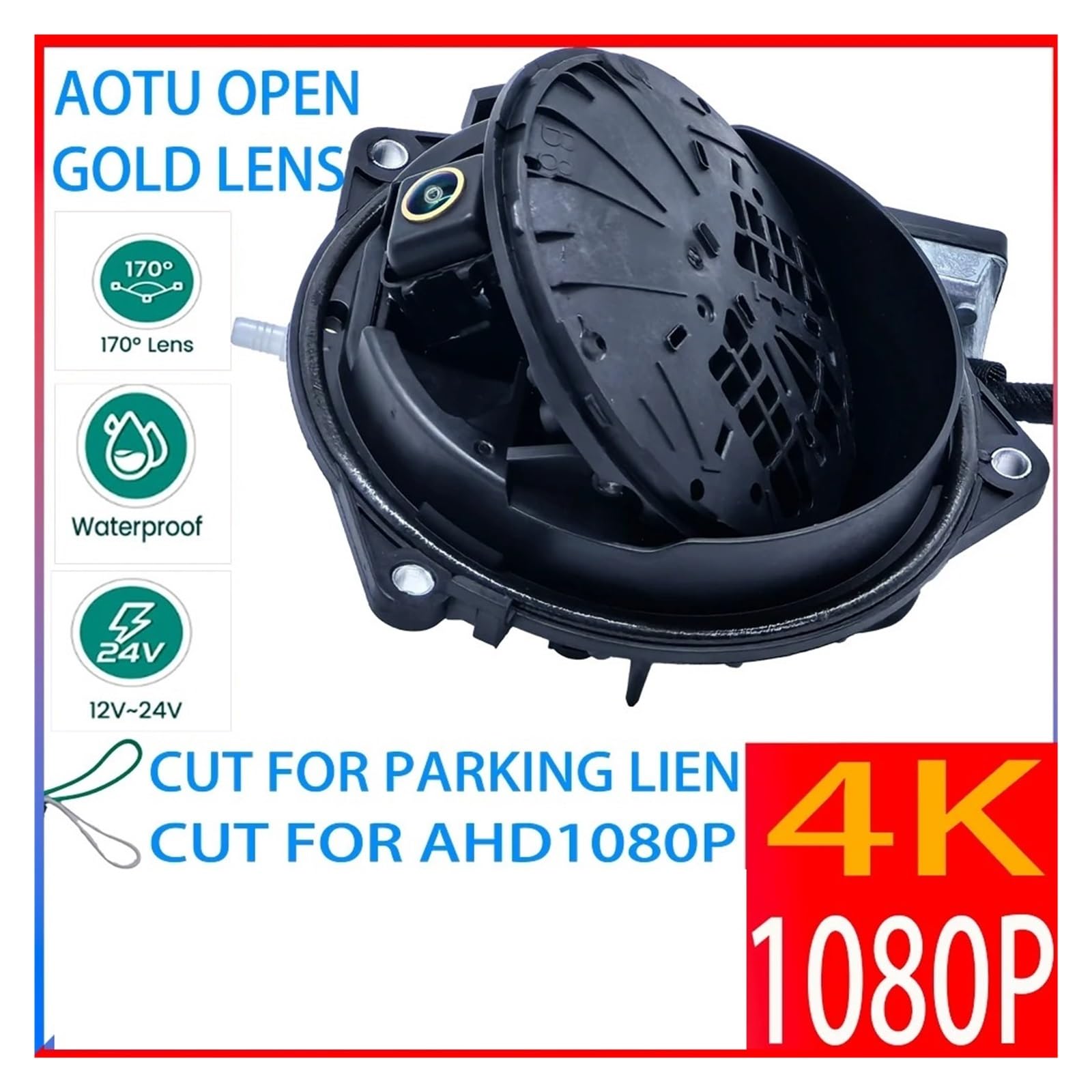 Cámara Trasera Visión para Golf 5 6 7 8 B6 B7 B8 MK5 MK6 MK7 CVBS-AHD 1080P Logo Volteado Emblema Marcha Atrás Aparcamiento Vehículos CCD HD Cámara Vista Trasera Coche(B8G6)