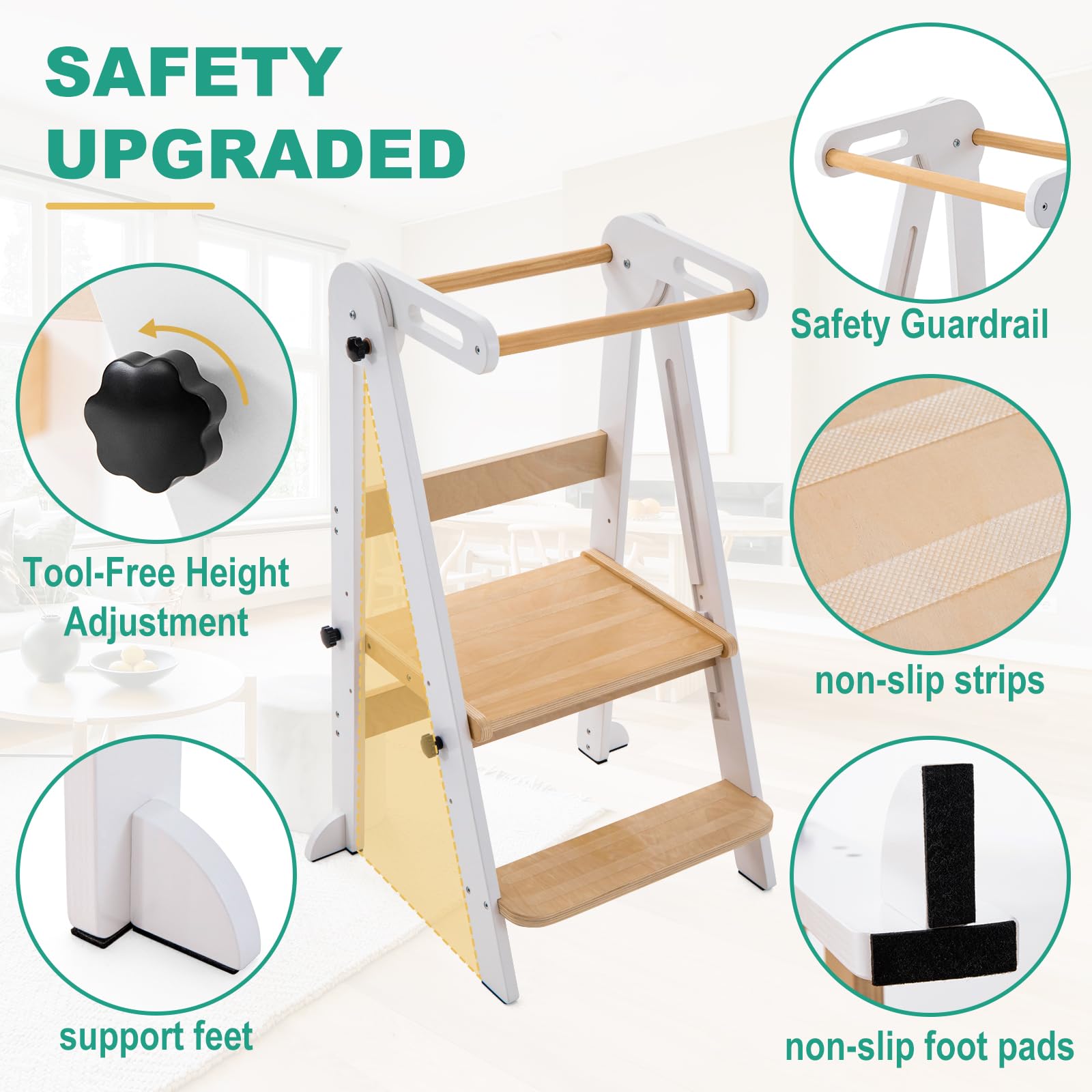 Tabouret tour pour enfants et tout-petits, tabouret pour tout