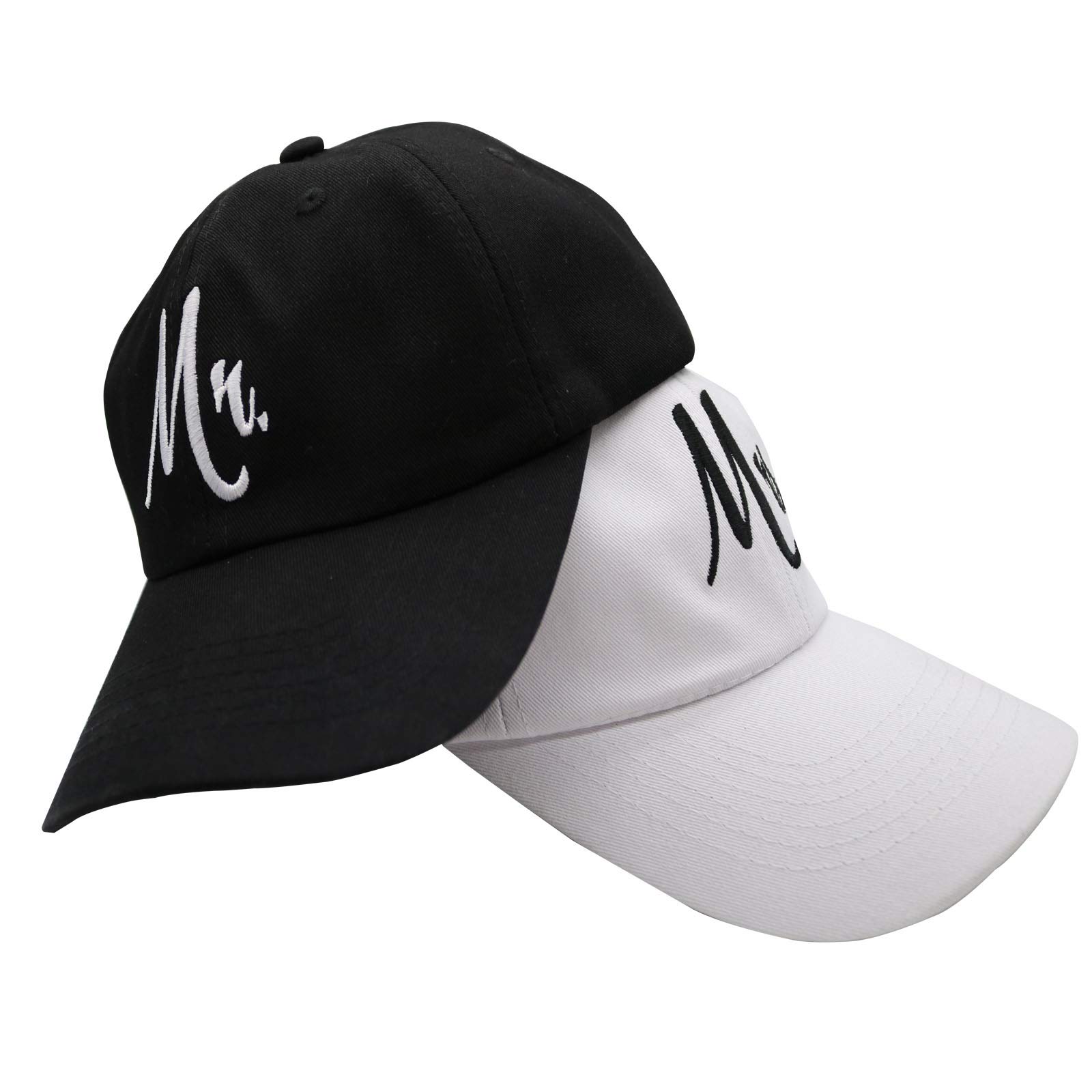 Snogisa mr and mrs hat,Embroidered Baseball Caps,Honeymoon and Wedding Gift for Couples Black
