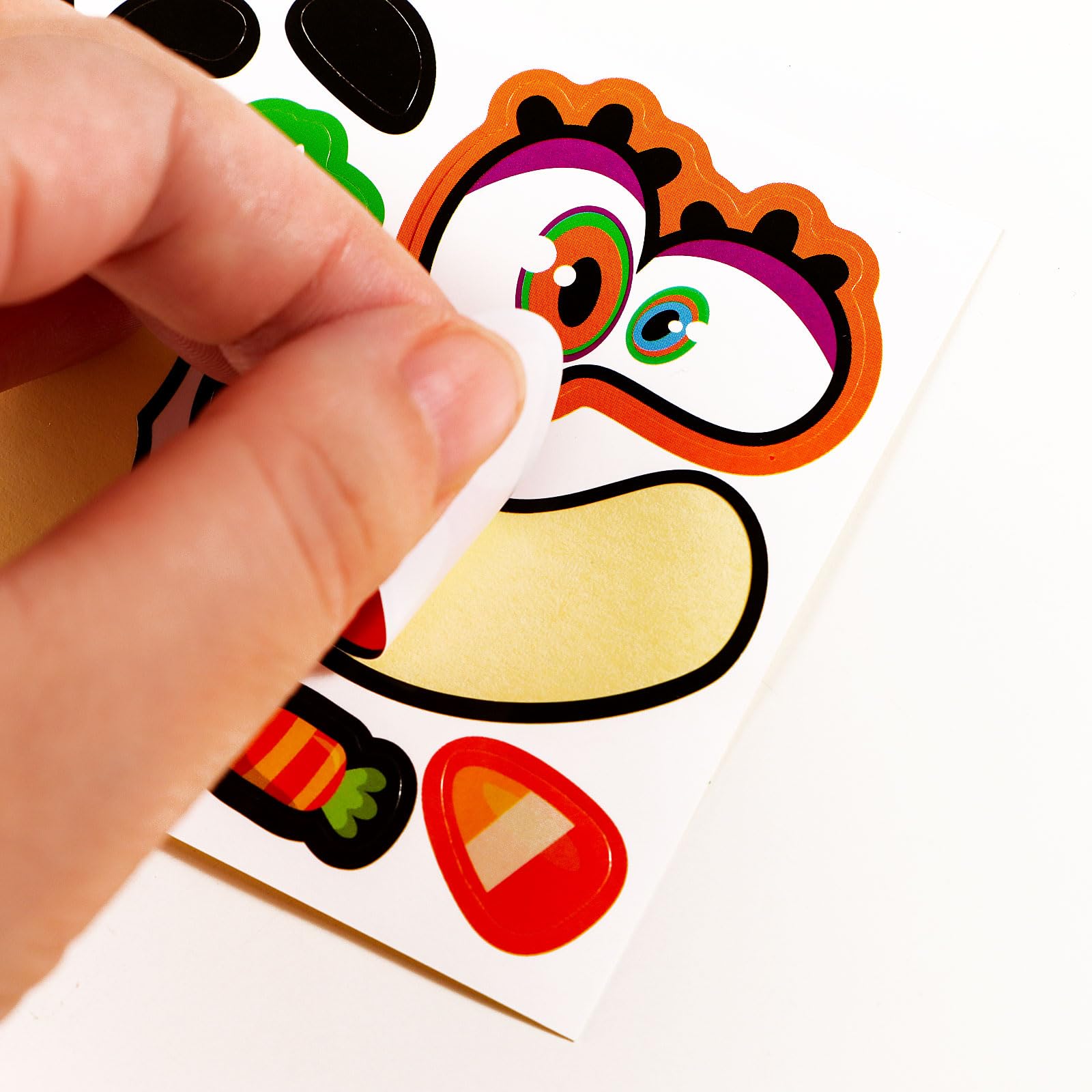 500 Halloween Kürbis Aufkleber - Glitzer Orange Wasserfest 3x2,7cm