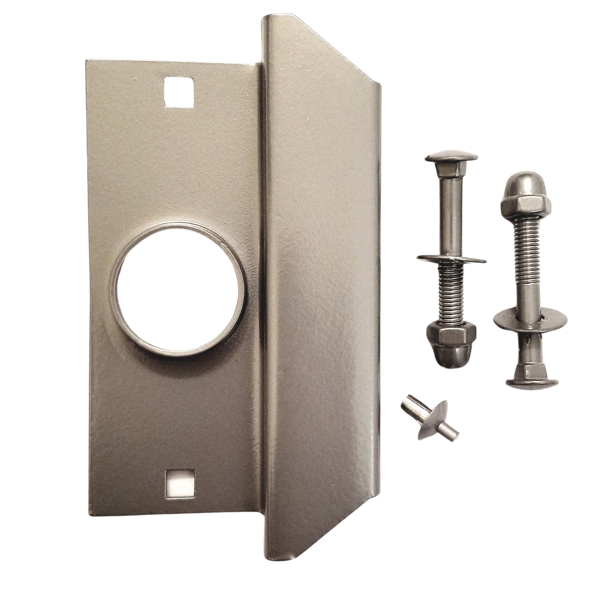 Plaque de verrouillage en acier pour portes battantes | Sécurité de porte commerciale | Protection universelle | TUFF STRIKE | Aluminium