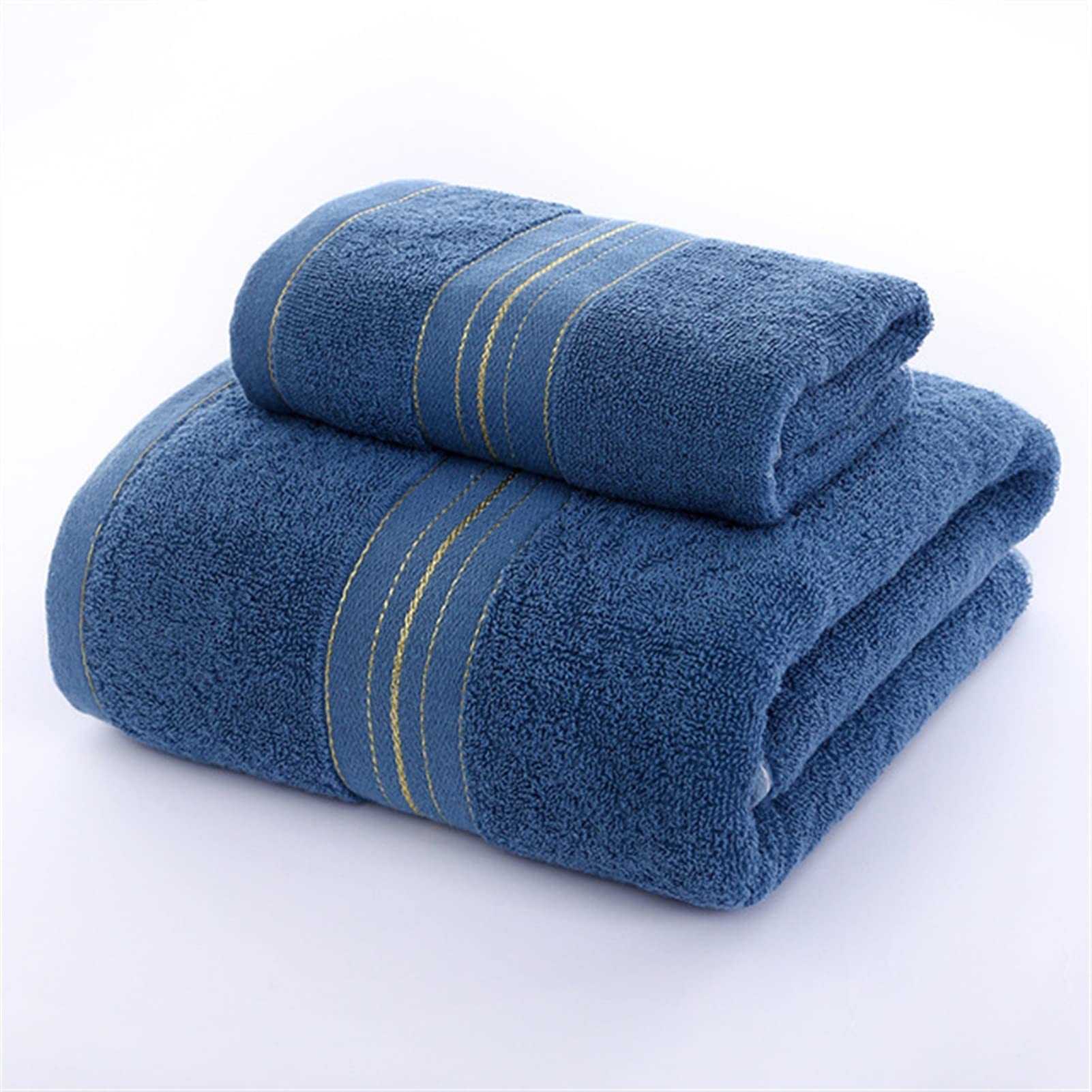 2pcs Towel Set Thicken Face Towel Pure Cotton Adult Sport Travel Towel Soft Bath Towels Color C Size