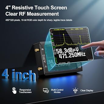 AURSINC Tinysa Ultra+ ZS407 Spectrum with NanoVNA H4 Antenna Analyzer