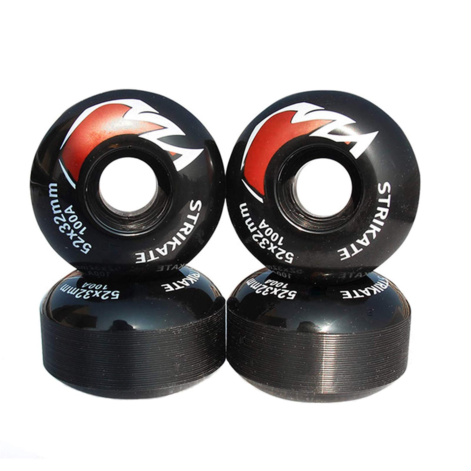 Roues de Patins à roulettes Roues de Remplacement de Planche à roulettes 100A 52X32mm Roue Dure de Planche à roulettes à Double Inclinaison camions de Planche à roulettes Roues de Rue 4 pièces