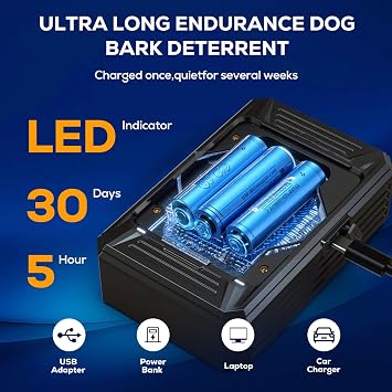 Anti Barking Devices, Auto Ultrasonic Dog Bark Deterrent Devices Long Range 50ft, 3 Modes Rechargeable Bark Box Barking Control Devices, Effective Stop Barking Dog Devices Indoor/Outdoor Training